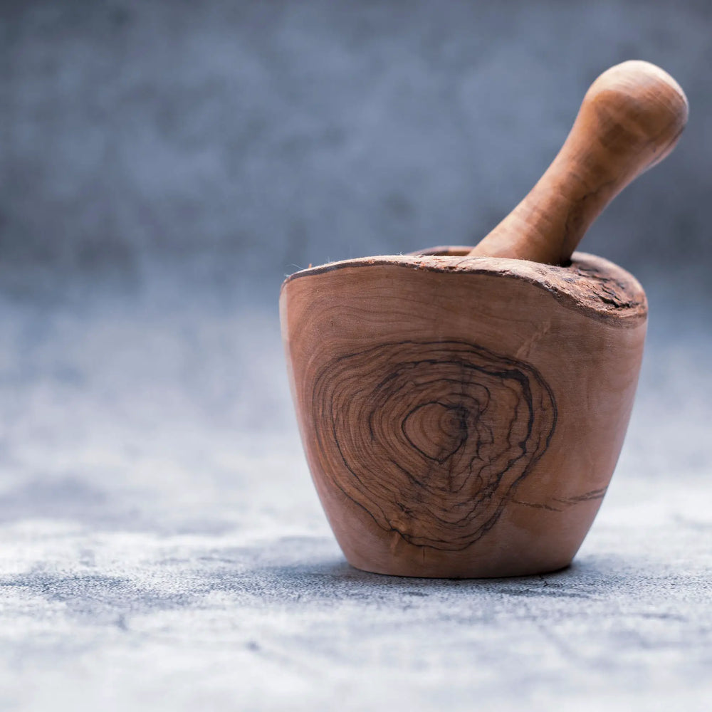 mortar and pestle for grinding coffee